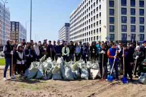 Employees of the Export Credit Agency of Kazakhstan took part in a city-wide cleanup day